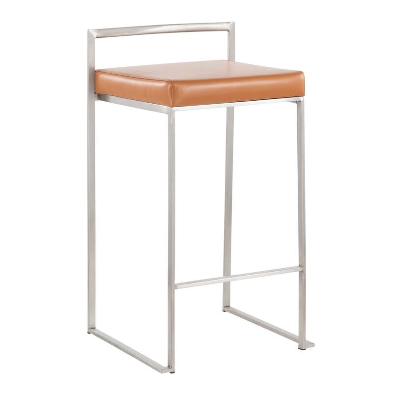 Silver Orchid Forrest Stainless Steel Stackable Fully Welded Counter Stool (Set of 3)