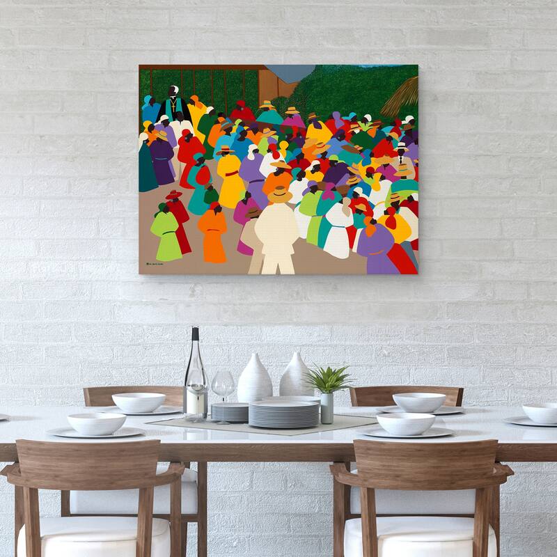 Ville Bonheur Haiti by Synthia SAINT JAMES Canvas Art Print