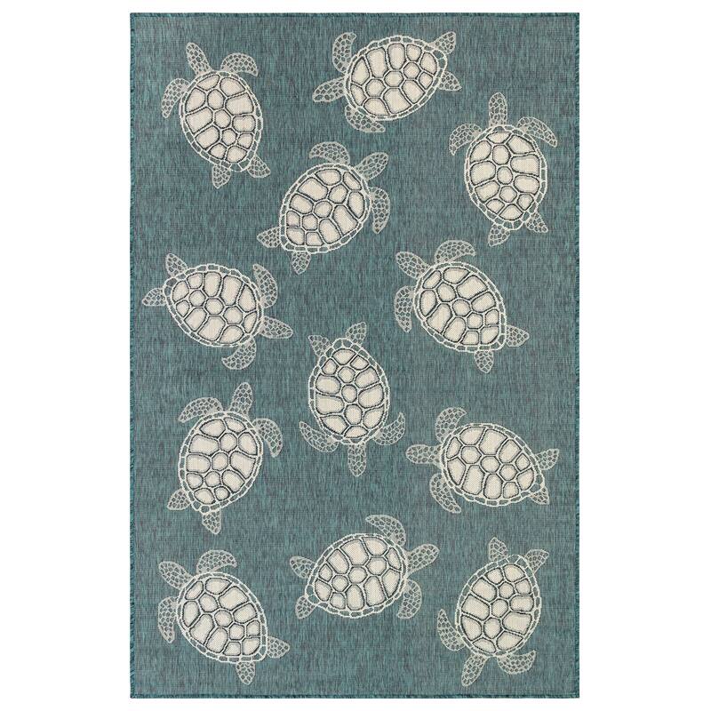 Liora Manne Carmel Collection Sea Turtles Indoor/ Outdoor Area Rug