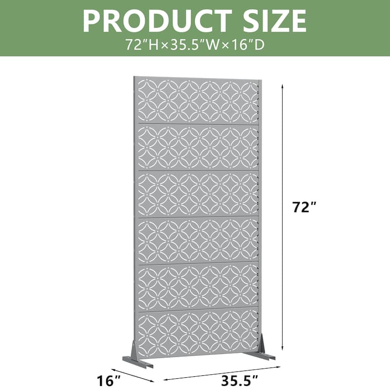 Palace Metal Privacy Screen Panel Free Standing