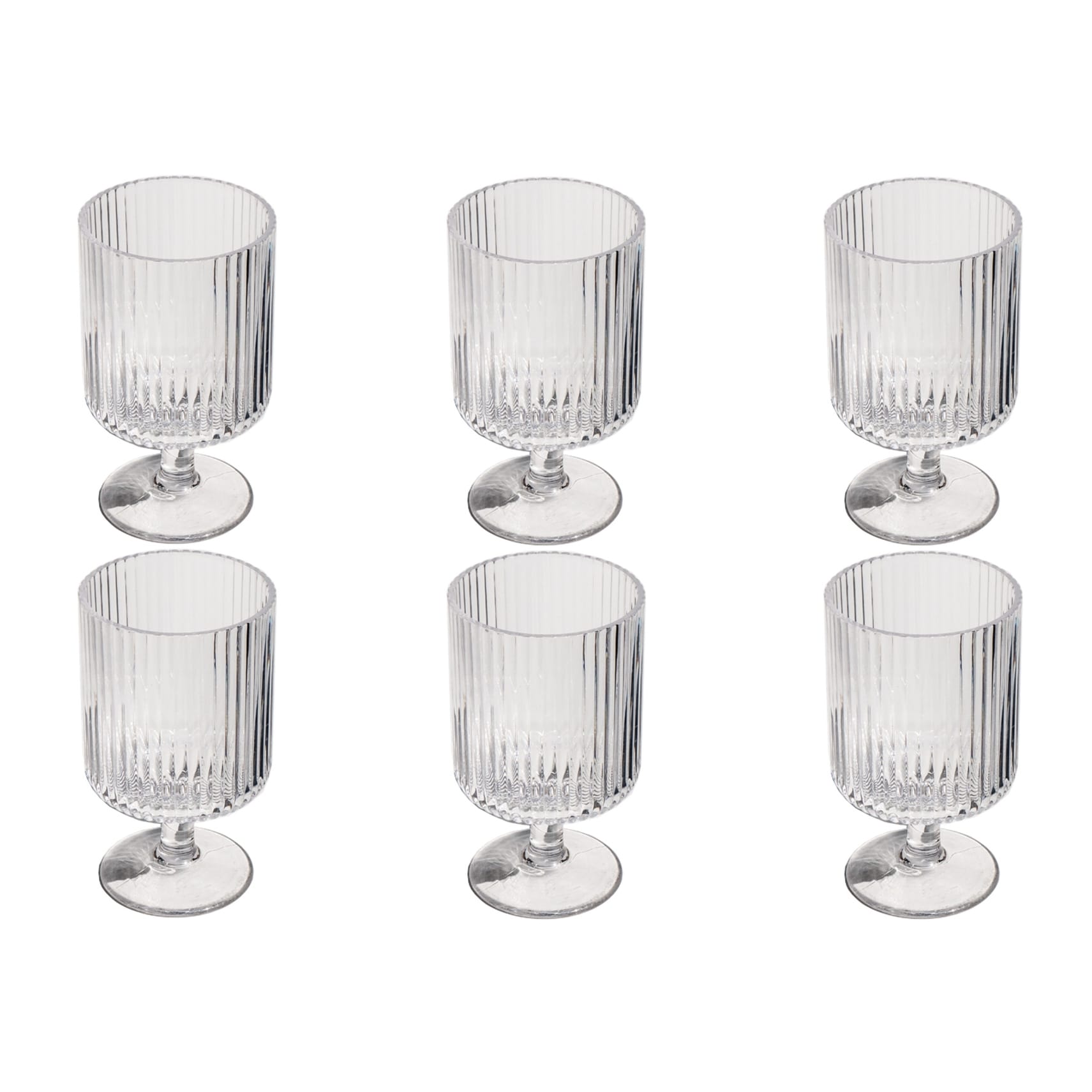 Abode Homewares Mesa Acrylic Mini Stacking Wine Glass - Clear - 10 oz - Set of 6
