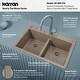 preview thumbnail 34 of 53, Karran Top Mount Double Equal Bowl Quartz Kitchen Sink - 33" x 22" x 9" - 33" x 22" x 9"