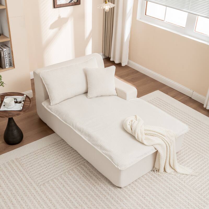 Right/Left Chaise Lounge Sofa Bed - No Assembly, Oversized Sleeper Chair - Living Room, Movie Room, Bedroom
