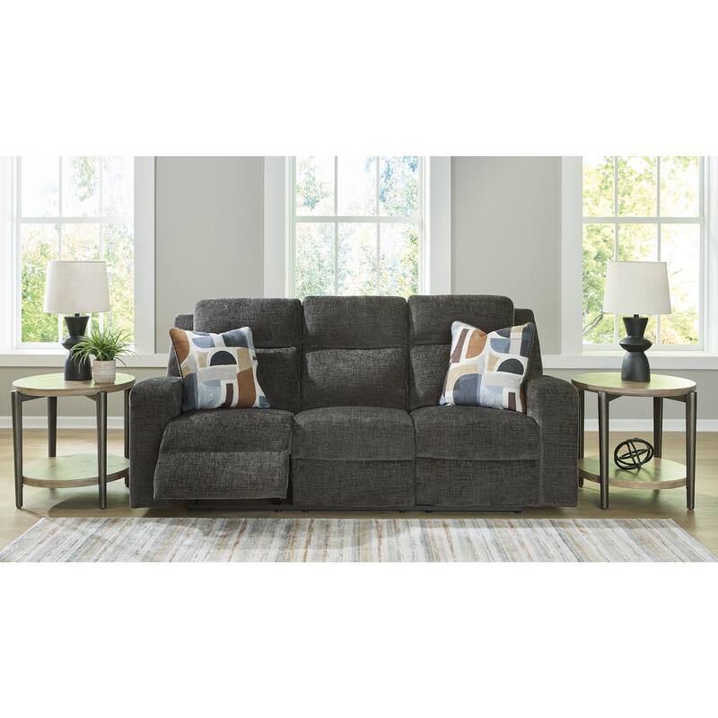 Signature Design by Ashley Kanlow Dark Gray Reclining Sofa - 87" W x 43" D x 40" H