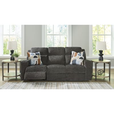 Signature Design by Ashley Kanlow Dark Gray Reclining Sofa - 87" W x 43" D x 40" H