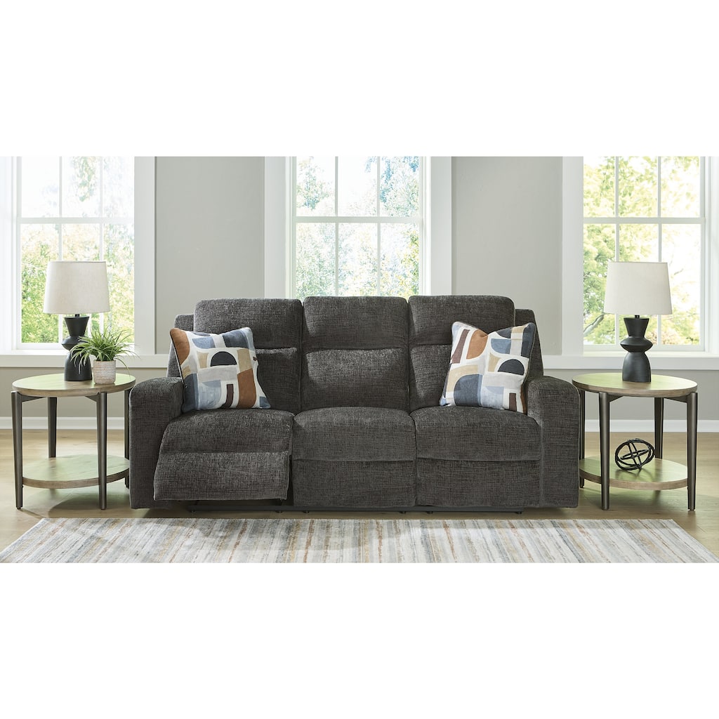 Signature Design by Ashley Kanlow Dark Gray Reclining Sofa - 87" W x 43" D x 40" H