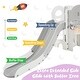 preview thumbnail 12 of 25, Kids Slide Playset Structure 9 in 1,Spaceship Set with Slide,Arch Tunnel,Ring Toss,Drawing Whiteboard,Basketball Hoop