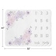 preview thumbnail 4 of 4, Watercolor Floral Collection Girl Baby Monthly Milestone Blanket - Lavender Purple, Pink and Grey Boho Shabby Chic Rose Flower
