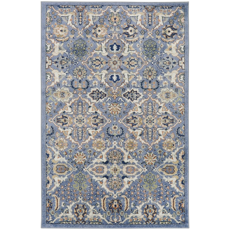 Nourison Allur Contemporary Boho Floral Medallion Area Rug - 4' x 6' - Light/Blue