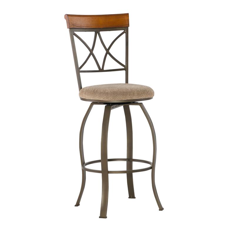 Linon Eden 30-inch Metal Swivel Barstool - N/A