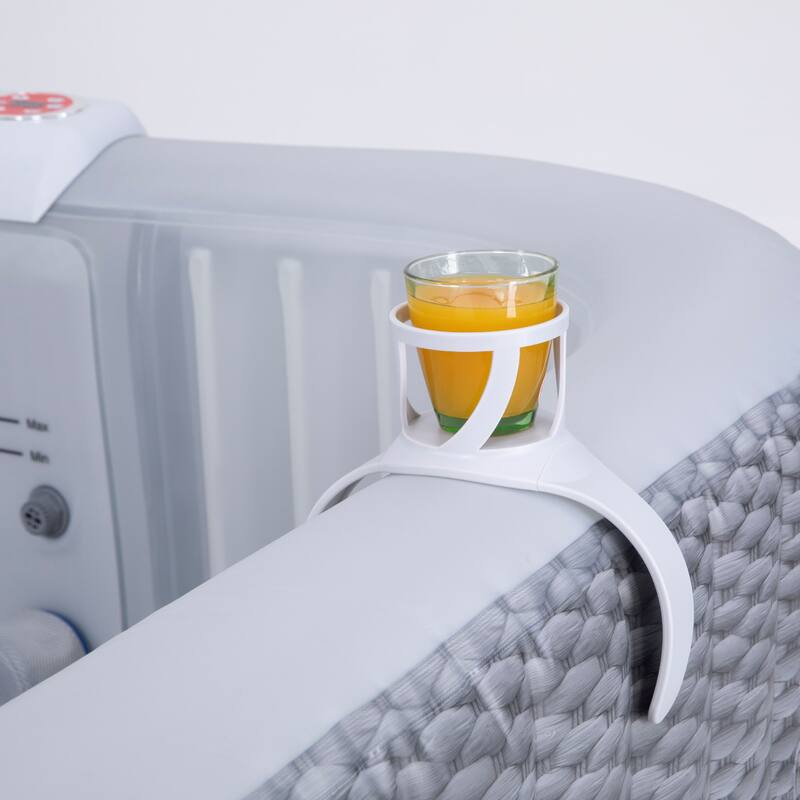 ALEKO Square Inflatable 6 prs Hot Tub Spa with Energy-saving Cover & Jets