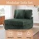 preview thumbnail 51 of 64, 35.7" W Plush Corduroy Upholstered Armless Modular Sofa Chair