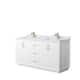Option White, Bronze Trim, Carrara Marble Top