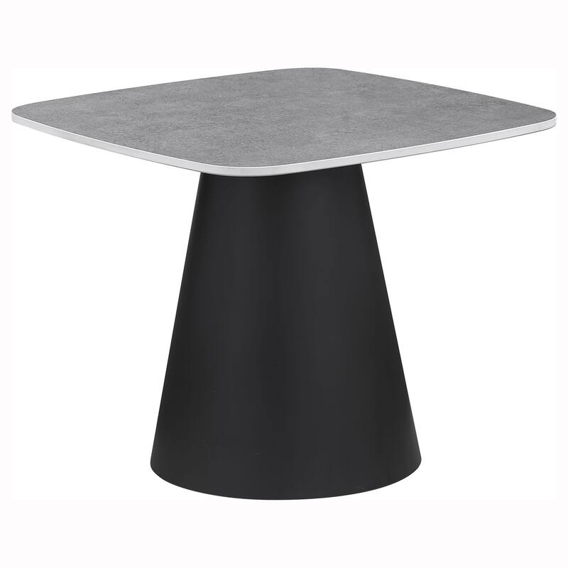 Eason 2-piece Cocktail Coffee Table Set Concrete and Black