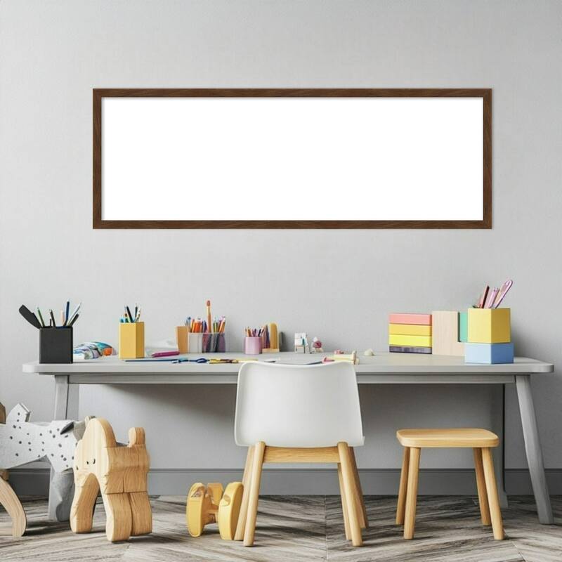 Amanti Art Carlisle Blonde Narrow Framed Dry Erase Magnetic Board