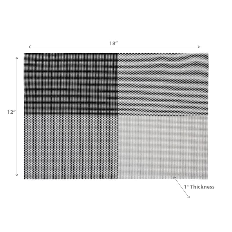 Vinyl Placemat Tempo Black - Set of 12