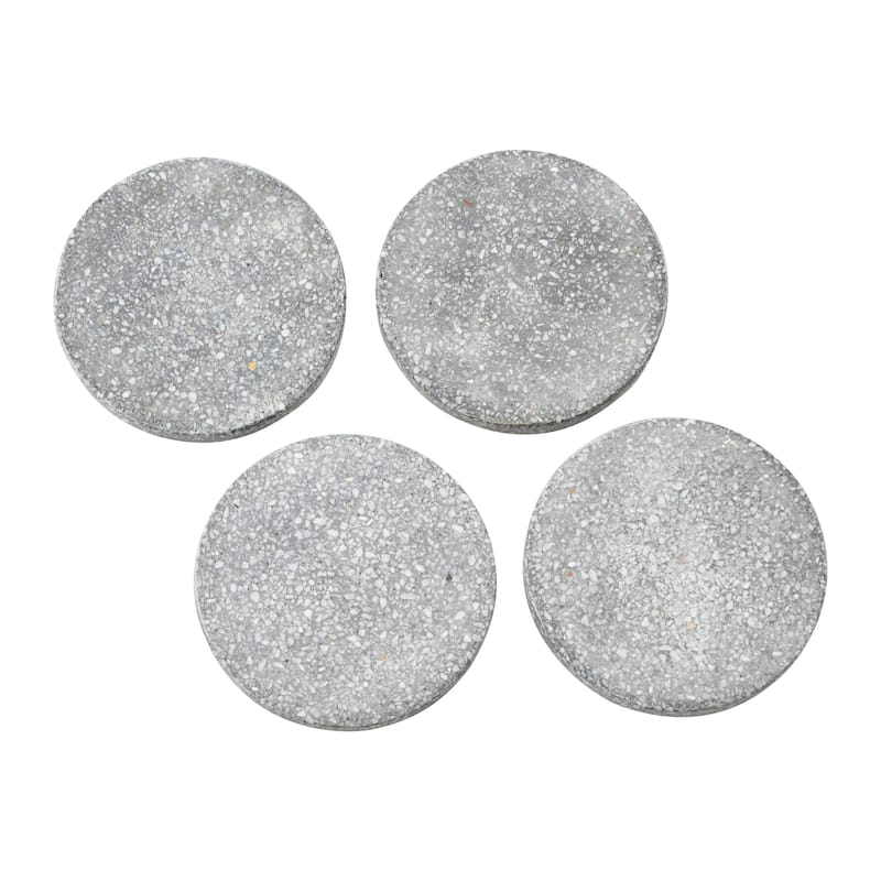 Round Sandstone Coasters - Black