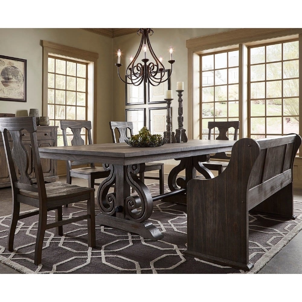 Inspire Q Rowyn Wood Extendable Dining Table Set by Artisan, Size: Twin, Brown