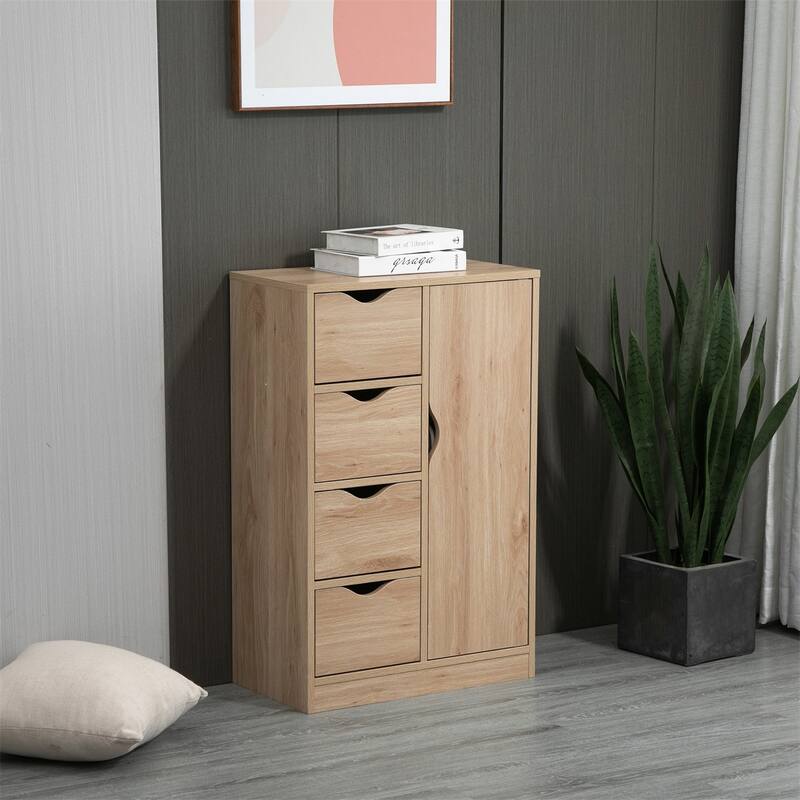 Storage Cabinet with Drawers and Enclosed Cabinet P2 Engineered Wood Compact Organizer for Entryway Living Room Bathroom