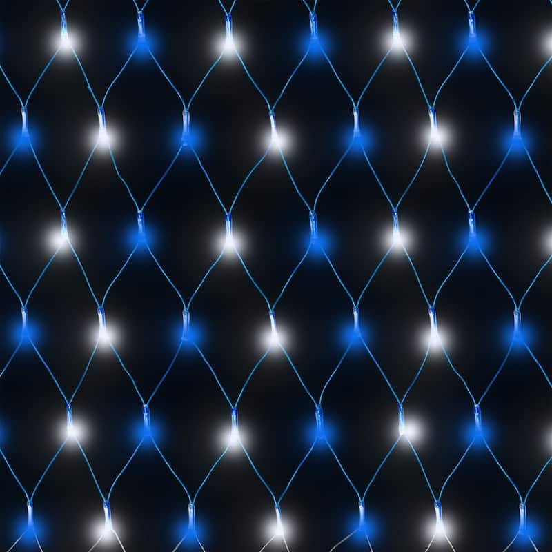 460 Light 4th of July USA LED Net Light Set, 4' X 6', Red/White/Blue, Clear Wire - Red/White/Blue