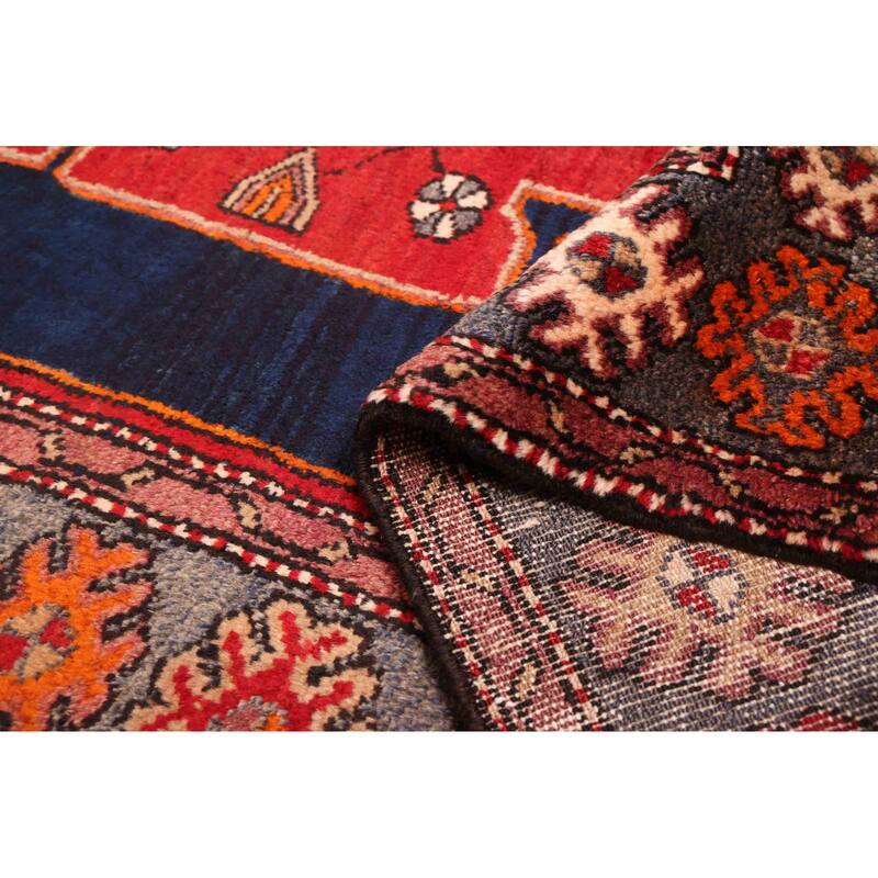 ECARPETGALLERY Hand-knotted Anadol Dark Navy, Red Wool Rug - 4'3 x 6'6