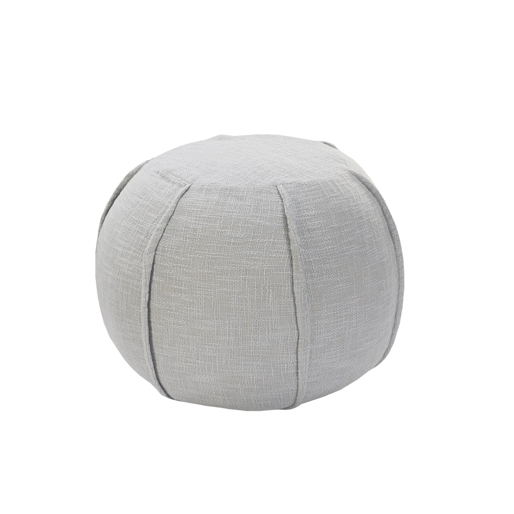 HomeRoots 18" Gray 100% Cotton Ottoman