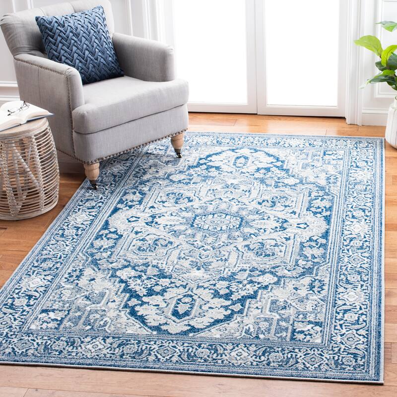 SAFAVIEH Belmont Klasiene Gauri Medallion Rug - 5'5" x 7'7" - Navy/Grey