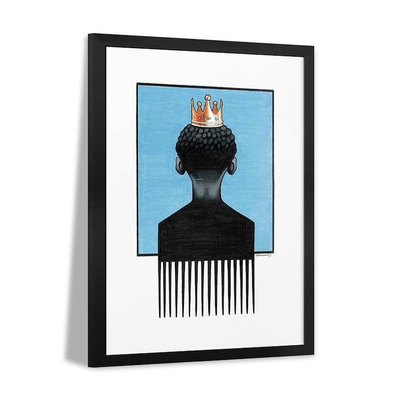 Little Prince Afropick Premium Framed Poster by Manasseh Johnson