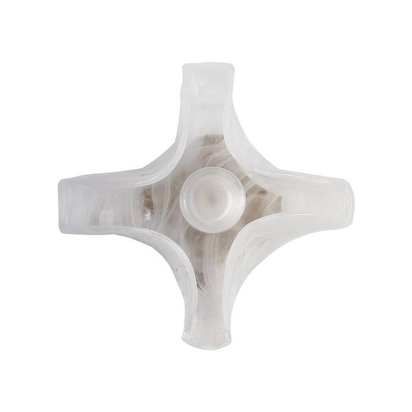 slide 2 of 4, Golden Lighting 9608-FM Glacier 14" Wide Flush Mount Ceiling Fixture Polished Nickel