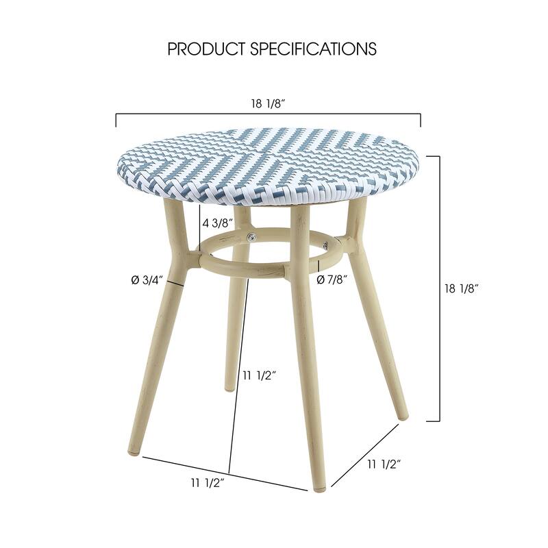 Contemporary Aluminum 3-piece Kid's Patio Outdoor Table and Chair Set by Furniture of America