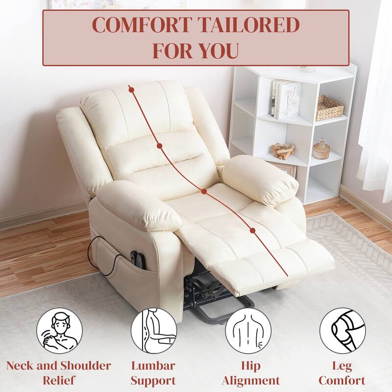 Power Lift Recliner Chair for Elderly with Heat, Massage & Adjustable Recline