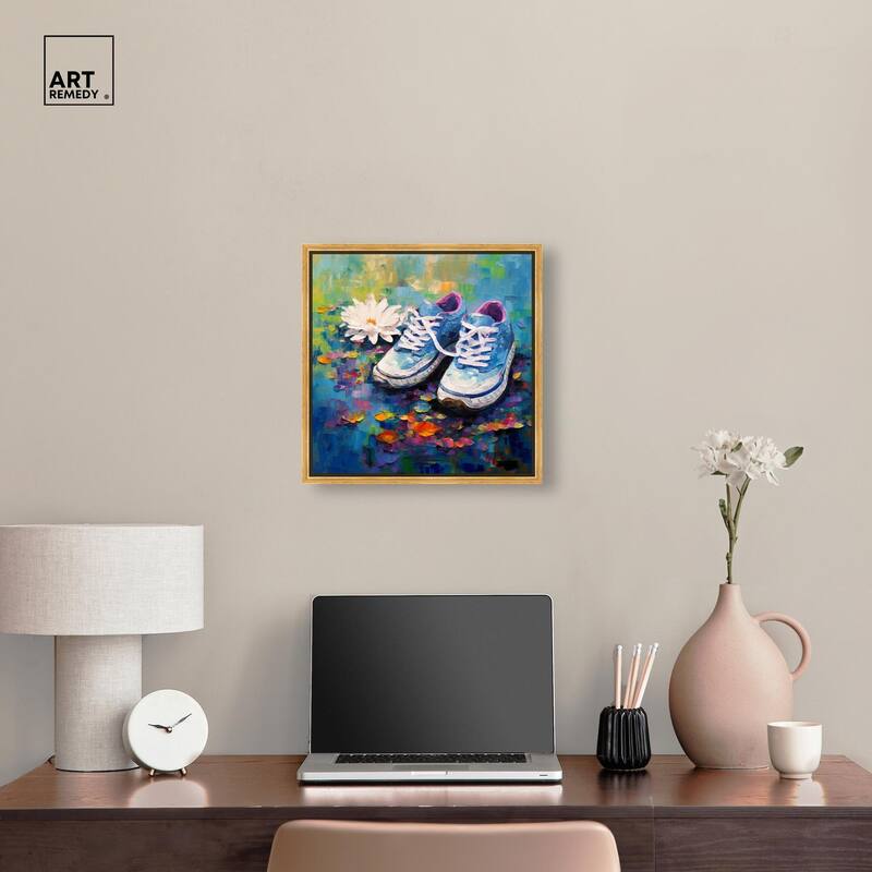Lily Pad Sneakers Canvas by Art Remedy