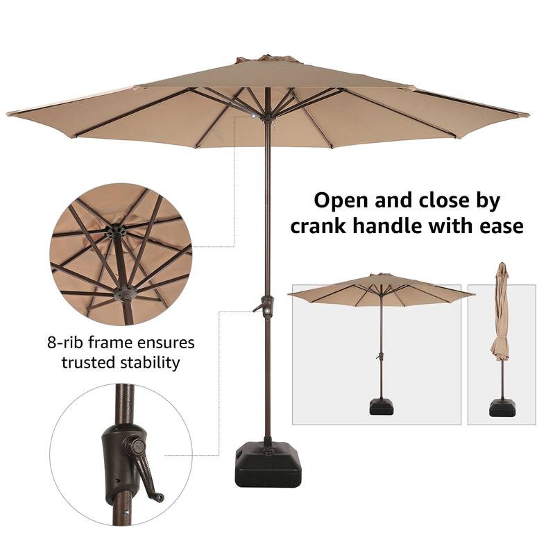 11ft Patio Market Umbrella with Crank
