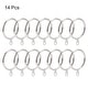 preview thumbnail 9 of 8, Curtain Rings, Metal Drapery Ring for Curtain Rods 14 Pcs