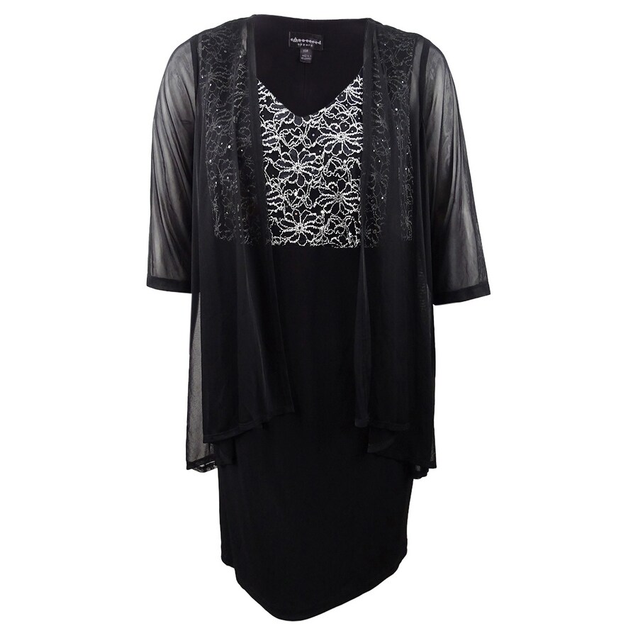 black sheer jacket plus size
