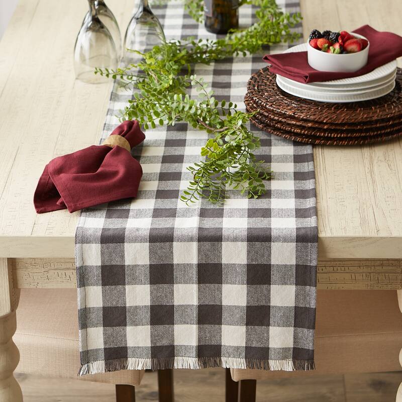 DII Heavyweight Fringed Table Runner