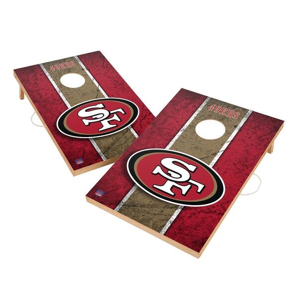 slide 2 of 6, Vintage San Francisco 49ers NFL 2x4 Tailgate Cornhole Boards Include Carrying Case