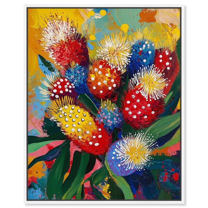 Vivid Flora II Canvas by Art Remedy - 30" x 36" - White