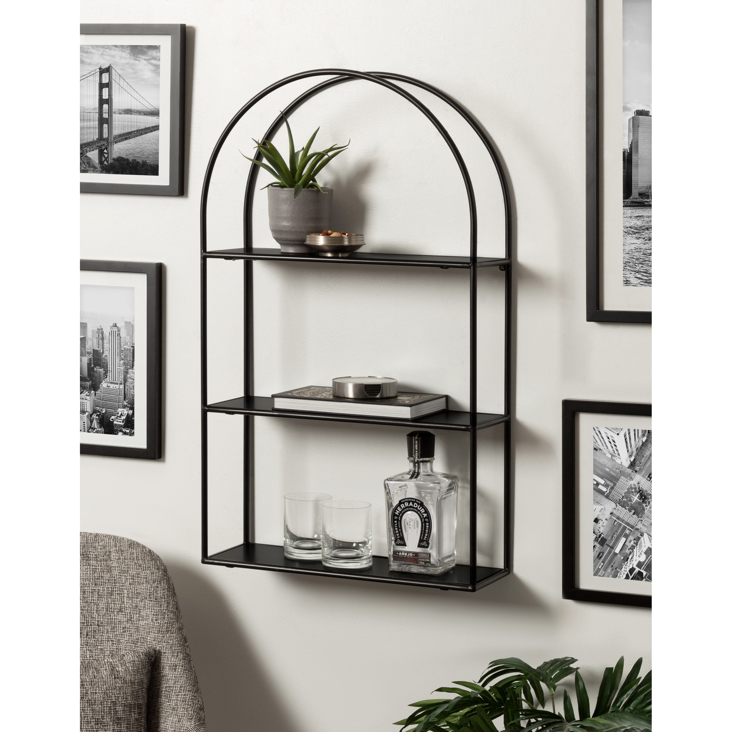 Kate and Laurel Monroe Metal Arch Shelf - On Sale - Overstock