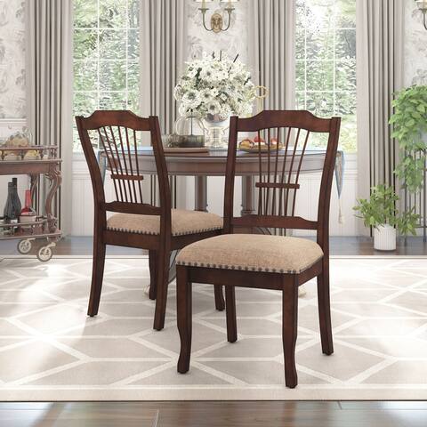 Furniture of America Coso Traditional Cherry Dining Chairs (Set of 2)