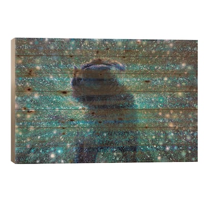 Spooky Action At A Distance Print On Wood by Iris Scott - Multi-Color