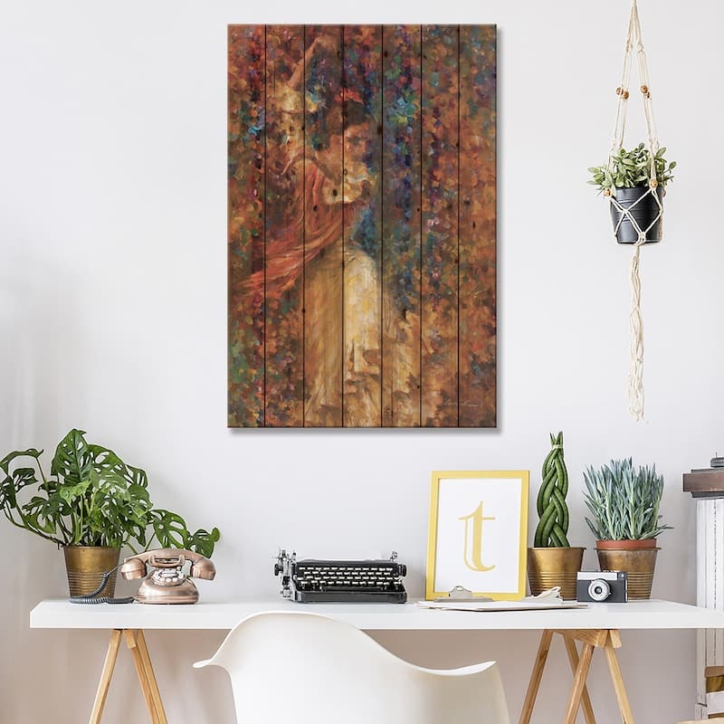 Flamenco and Fire Print On Wood by Leonid Afremov - Multi-Color