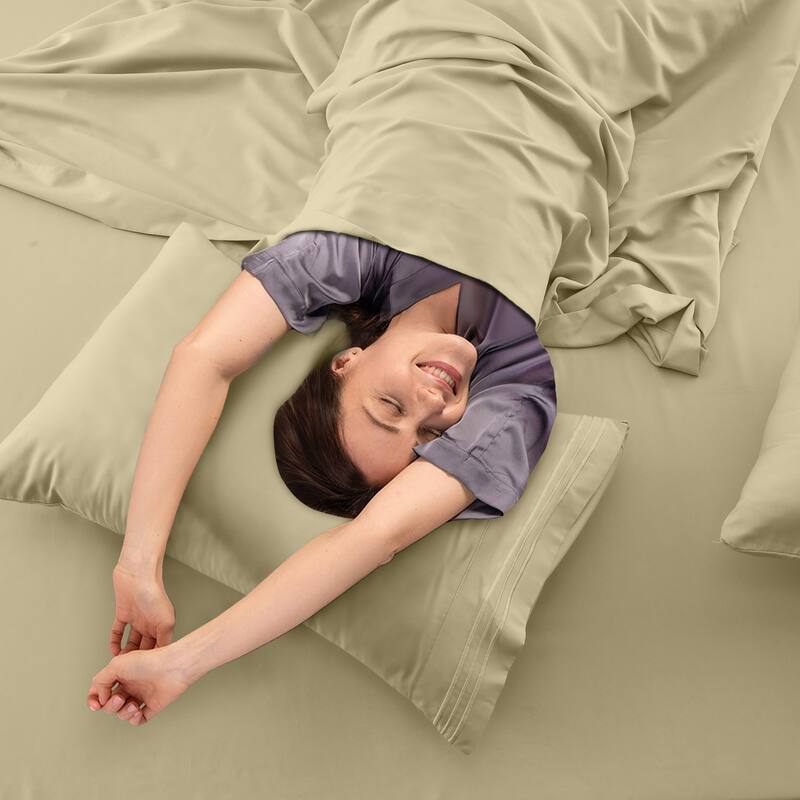 6 Piece Bed Sheet Set Deep Pocket Ultra Soft Microfiber Bedding Sheets