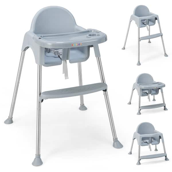 slide 2 of 22, Babyjoy 4-in-1 Convertible Baby High Chair Feeding with Removable - See Details Grey