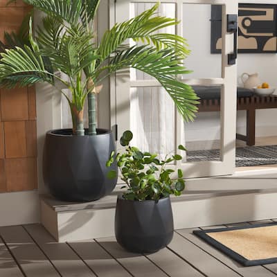 SAFAVIEH Outdoor Living Kane Planter Pot [SET of 2] - 16Wx16Dx14
