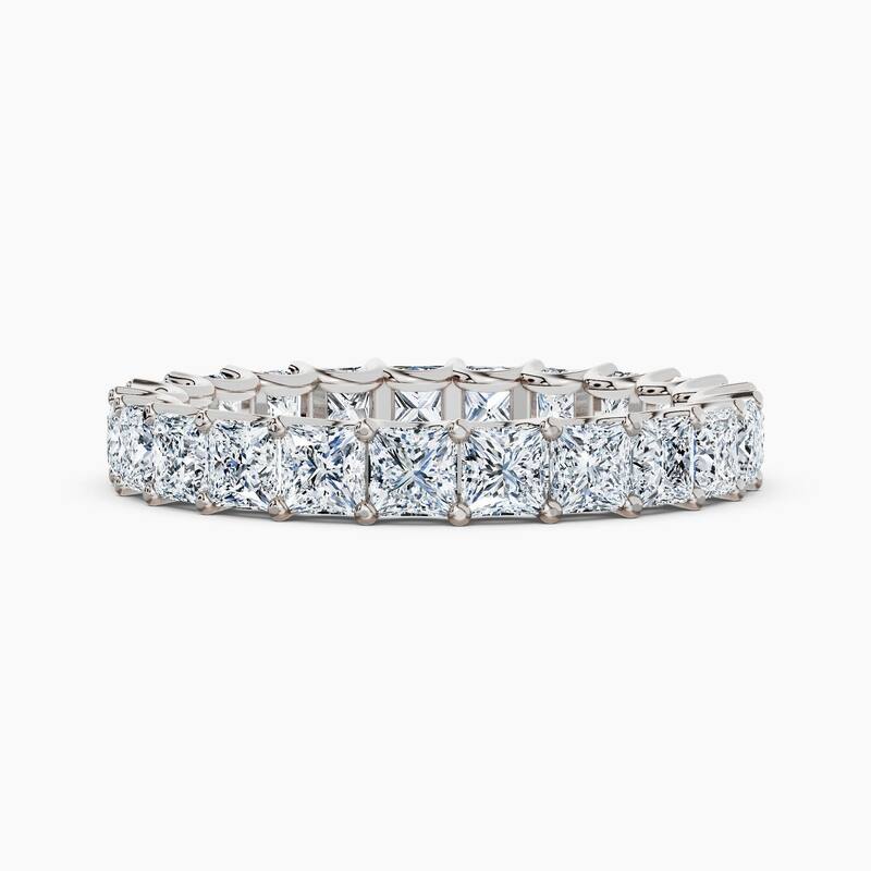 Auriya 14k Gold Princess Lab Grown Diamond Eternity Band 2.60 - 11.25 ct. tw. (F-G, VS) - 3.45 ct. wt. - 7.5 - White