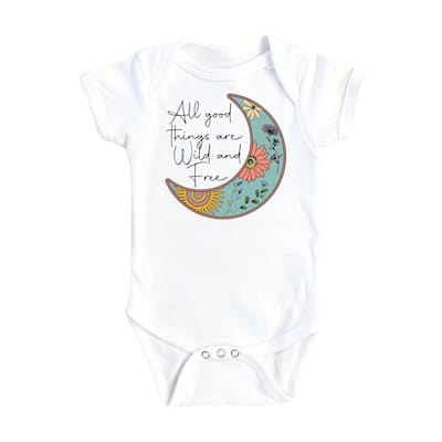 Moon Child Hippie - Baby Boy Girl Clothes Infant Bodysuit Funny Cute Newborn