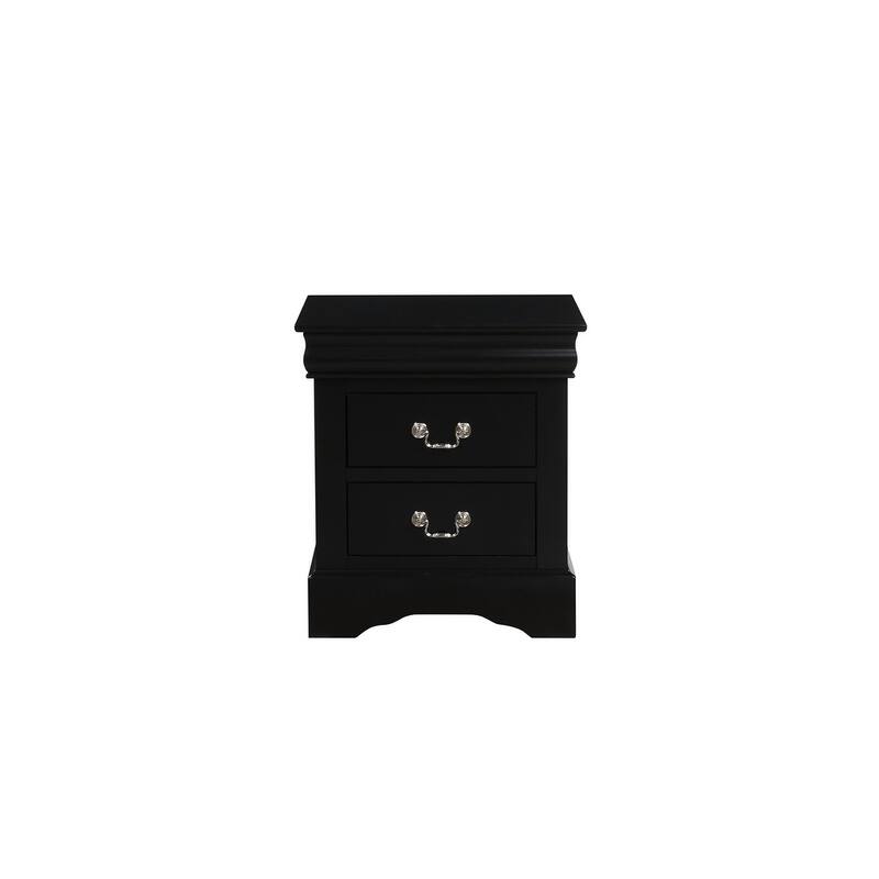 Wooden Nightstand with 2 Drawers