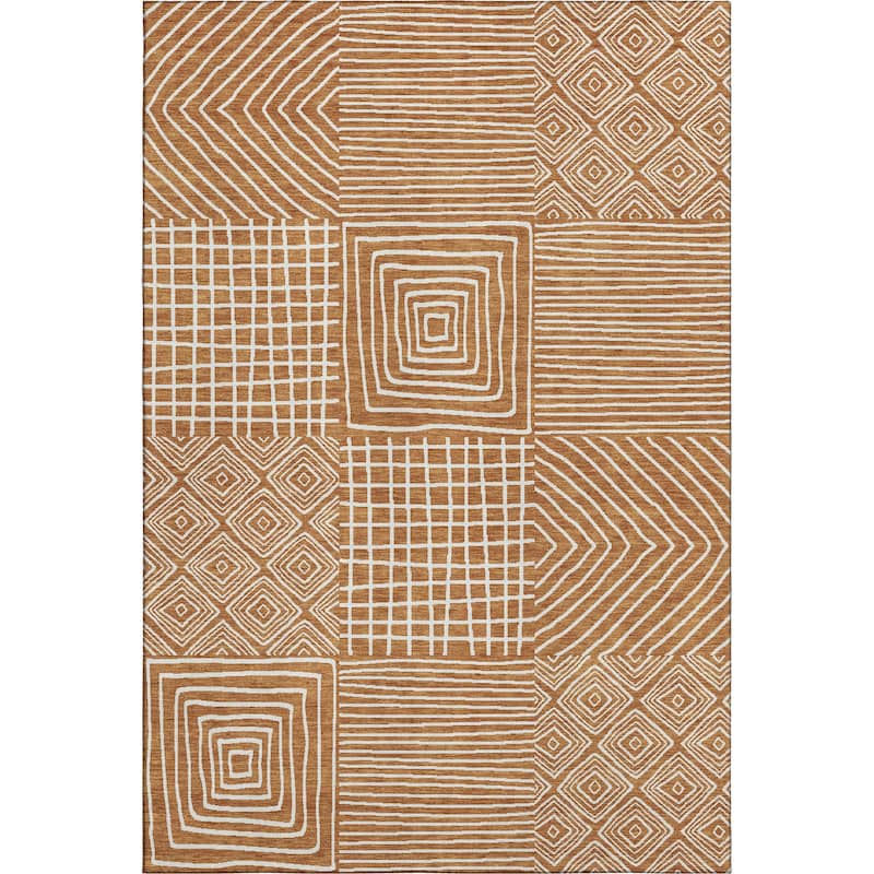 Premium Washable Super Soft Geo Motif Mayfield Rug