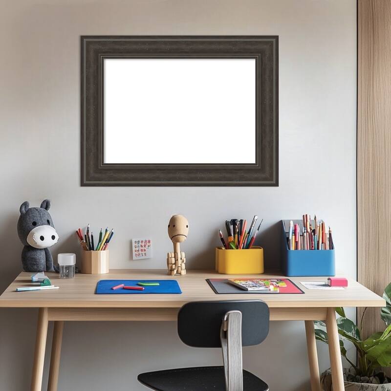 Amanti Art Shipwreck Black Framed Dry Erase Magnetic Board